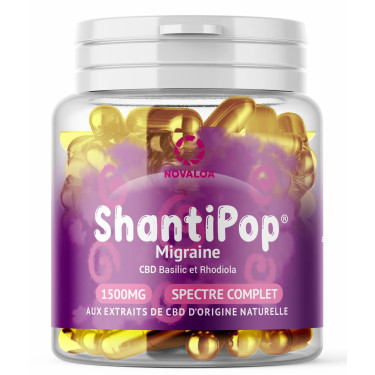 Gélules liquides CBD ShantiPop - Migraine