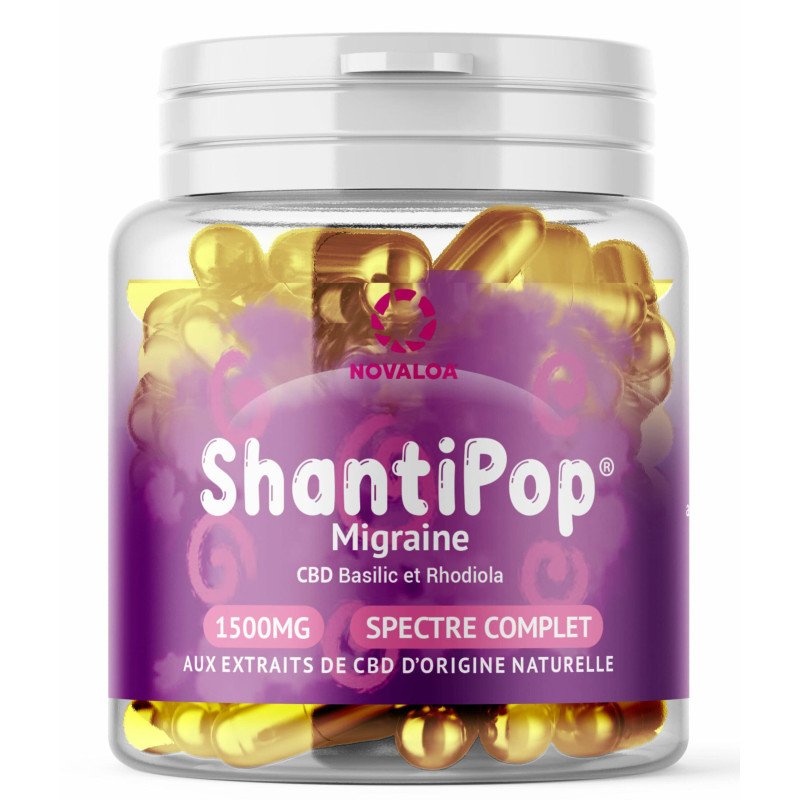 Gélules liquides CBD ShantiPop - Migraine