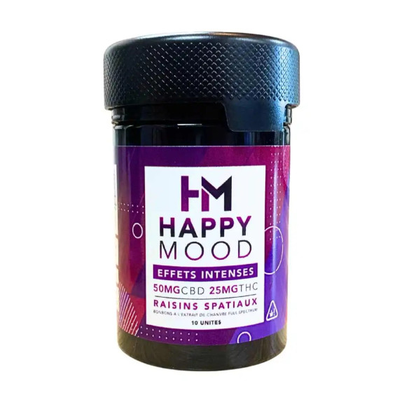 Gummies Happy Mood THC 25mg CBD 50mg – Effet puissant
