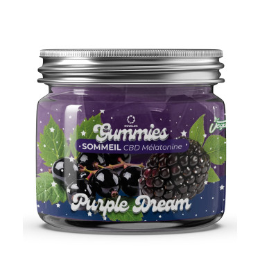 Gummies CBD & Mélatonine – Cassis Mûre pour un sommeil apaisé
