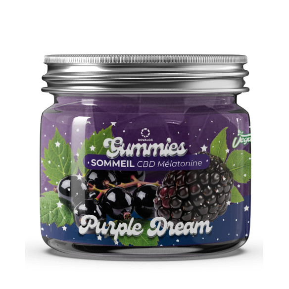 Gummies CBD & Mélatonine – Cassis Mûre pour un sommeil apaisé